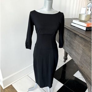 Black knit sheath dress
